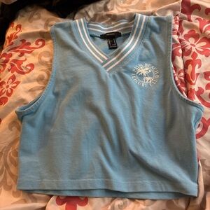 Blue Sleeveless Top